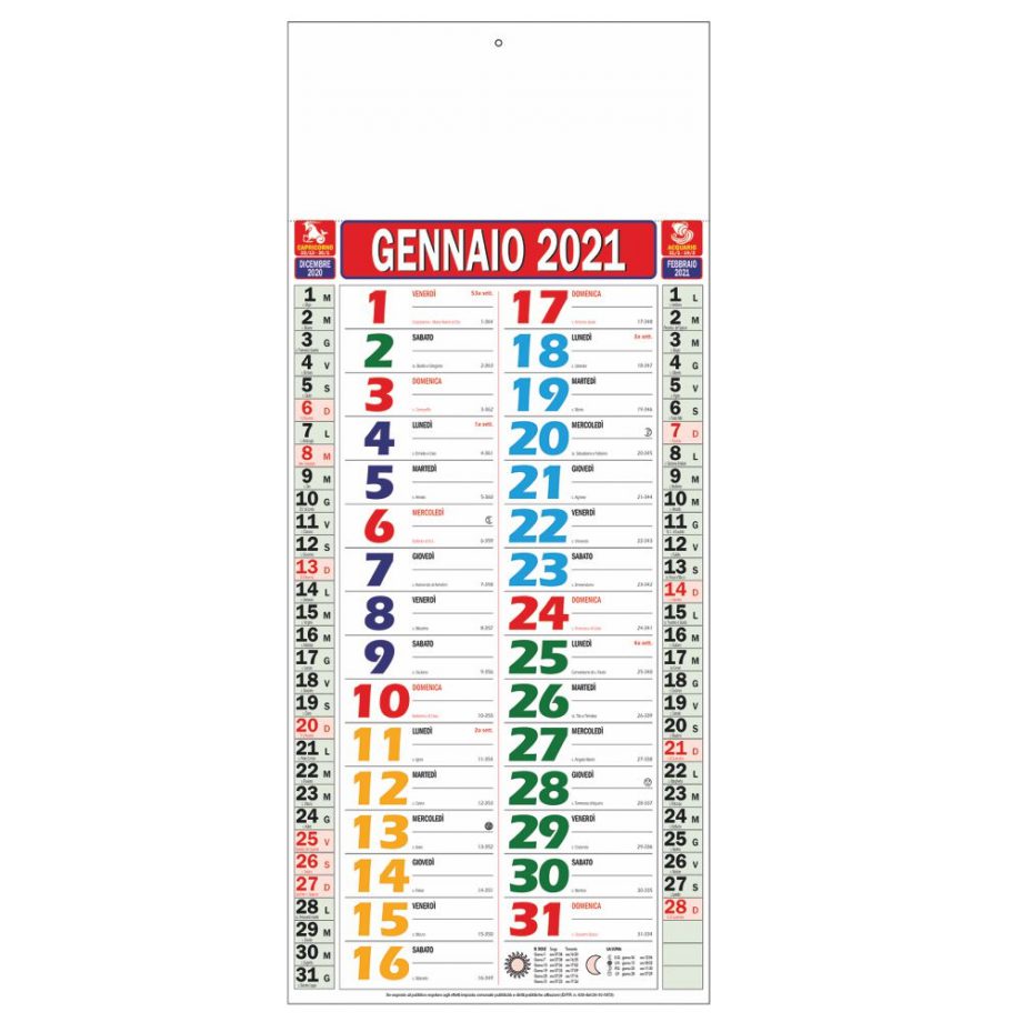 B/52 - Calendario Olandese Multicolor "Chiedi preventivo"